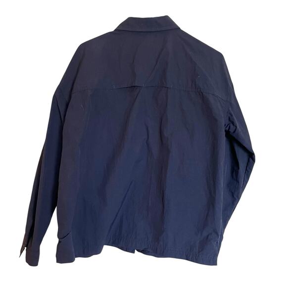 Mountain Hardwear Women's Stryder Long Sleeve Shirt Blue Snap Button Up Size L - Picture 2 of 14